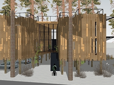 原木北欧木屋 林中小屋 趣味别墅 特色小品