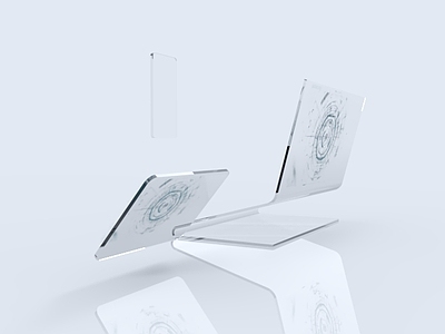 其他商展器材 全息透明电脑平板 3D打印 笔记本 道具 IPAD