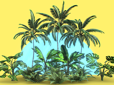 树池 热带植物包 椰子树 棕榈树 海边椰树 热带椰树