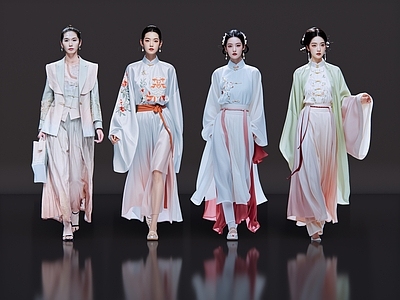 女人 2D古装人物 古装美女 古典美人 汉服模特 时尚汉服