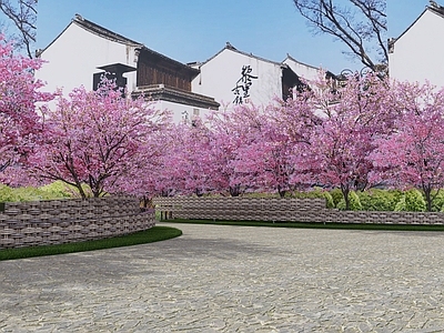 现代中式景墙 美丽乡村 乡村景墙 竹编 网红