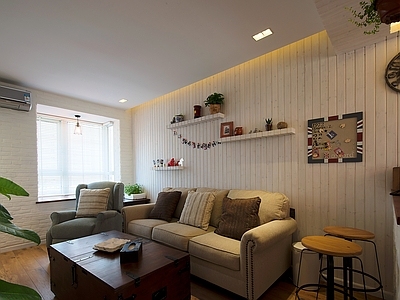 北欧loft公寓 一室一厅60㎡ 施工图