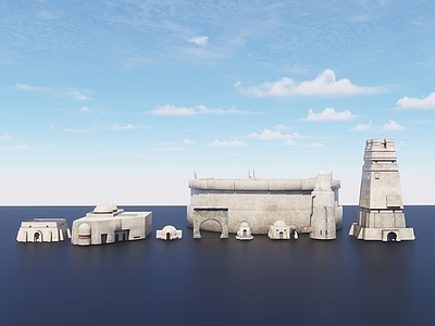 现代风格建筑 沙漠土丘建筑 户外雕塑