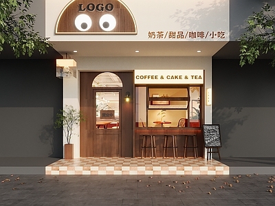 中古奶油其他商业空间 咖啡店门头