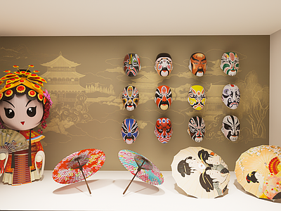 中式挂件 国风脸谱 戏剧