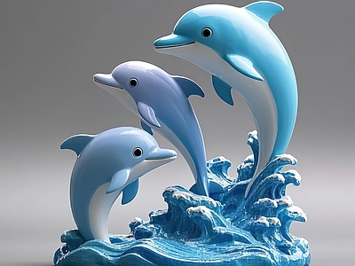 现代景观雕塑 海豚 动物雕塑