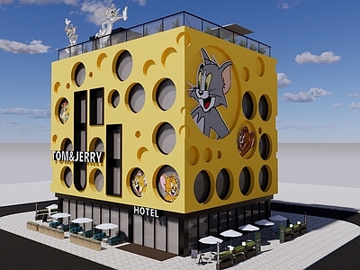 现代小公建 酒店 猫和老鼠 主题酒店 奶酪酒店 创意酒店