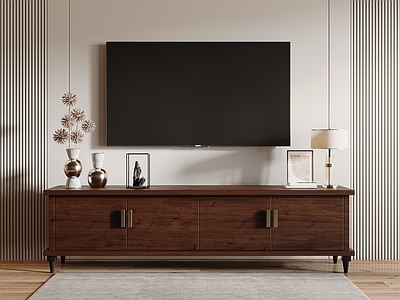 侘寂中古电视柜 地柜电视柜 落地电视柜 实木电视柜
