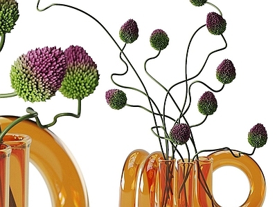 现代花艺 花艺摆件 玻璃花瓶 花卉 鲜花