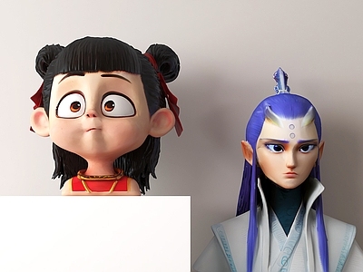 玩具 手办 哪吒 敖丙 卡通雕塑