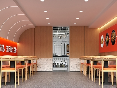 现代快餐店 面馆 快餐店 餐饮店 土豆粉店 早餐店