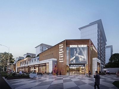 新中式轻奢其他商业建筑 沿街商业 商业街 配套商业 社区商业 商业街外摆
