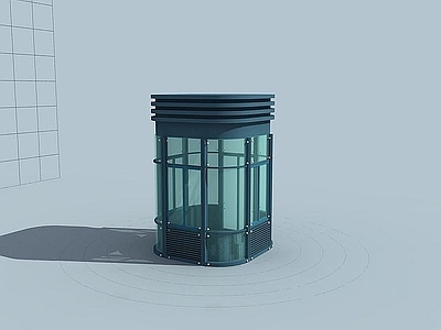 现代其他建筑外观 公司门卫保安亭