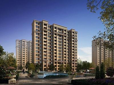 现代其他建筑外观 新古典住宅小区