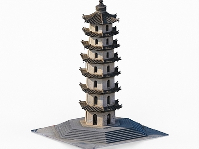 中式古建 龙溪塔 古建 宝塔 佛塔 石塔