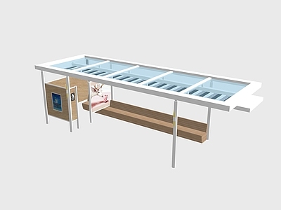 现代驿站 现代公交车站 候车厅 雨棚