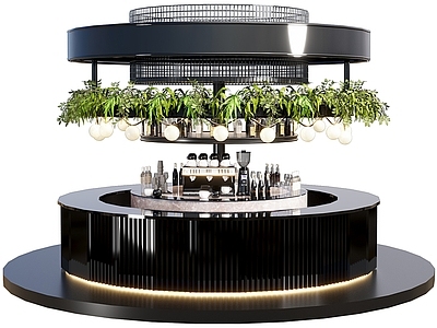 现代轻奢咖啡厅 咖啡吧 酒吧台