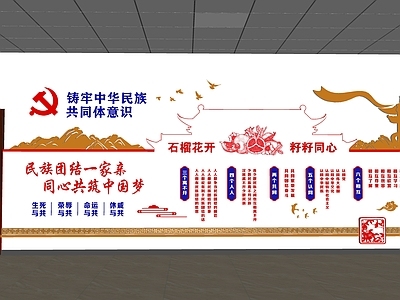 现代文化墙 民族文化墙 民族团结文化墙 党建文化墙 社区文化墙