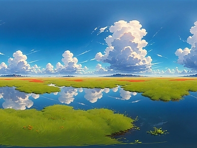现代天空HDR 动漫全景天空