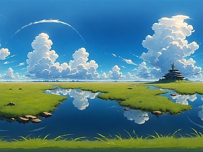 现代天空HDR 动漫全景天空
