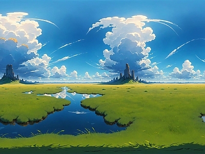 现代天空HDR 动漫全景天空