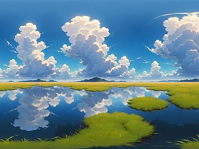 现代天空HDR 动漫全景天空