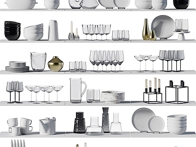 厨具 现代厨房用品碗碟 酒杯调味品 厨具