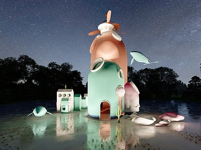 现代儿童游乐区 儿童游乐设施