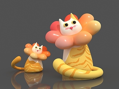 猫 气模打卡 卡通橘猫 猫咪气模 可爱猫咪