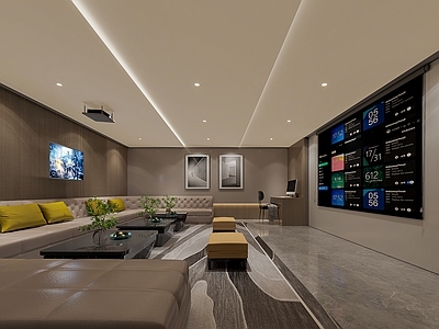 现代简约KTV ktv u型沙发 投影幕布