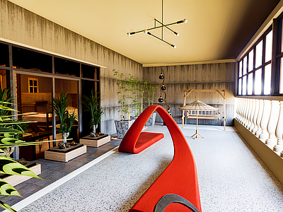 现代商场建筑 民宿