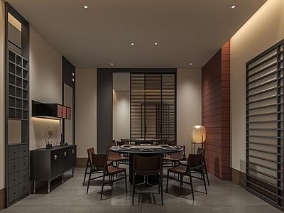 中式新中式中餐厅 中餐厅明档 中餐馆包厢 中餐包间 工装餐厅