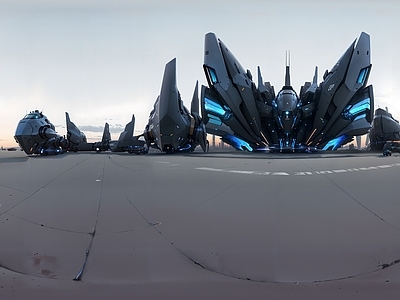 现代天空HDR 科幻机甲天空