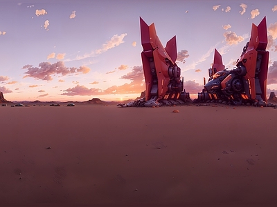 现代天空HDR 科幻机甲天空