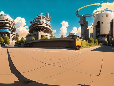 现代天空HDR 科幻机甲天空