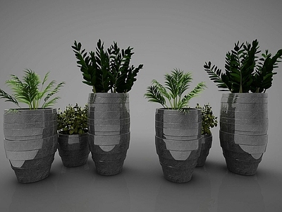 现代佛龛 装饰植物