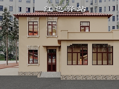 现代其他商业空间 现代房子外立面