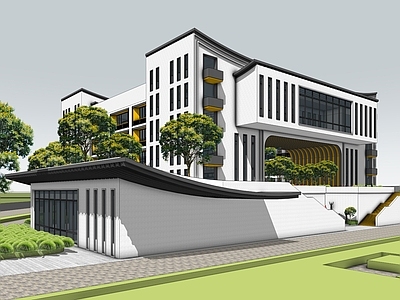 新中式学校建筑 新中式学校