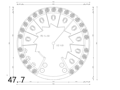 现代公厕 圆形公共卫生间建 施工图