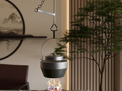 新中式现代茶水间 新中式茶室 地下茶室