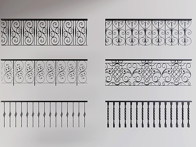 现代法式扶手 铁艺围栏 花园围栏 阳台栏杆