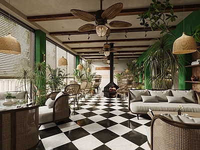 侘寂原木咖啡厅 民宿咖啡