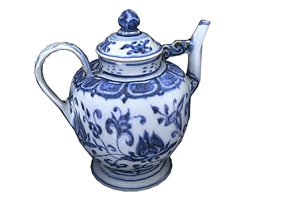中式其他展厅 青花瓷壶 酒展厅