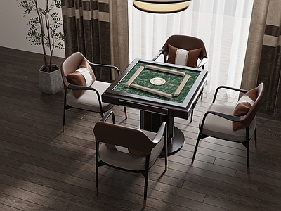 麻将桌 新中式麻将桌