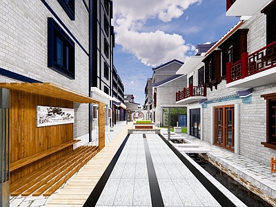 新中式中式古建筑 中式古建筑街道 新中式复古建筑 中式古玩街 中式游乐景区 中式吸烟区建筑