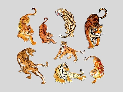 爬行类动物 老虎 猛虎 东北虎 华南虎 野生老虎