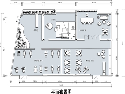现代其他休闲娱乐空间 社区休闲室平面图 社区活动中心平面 社区活动室平面图 施工图