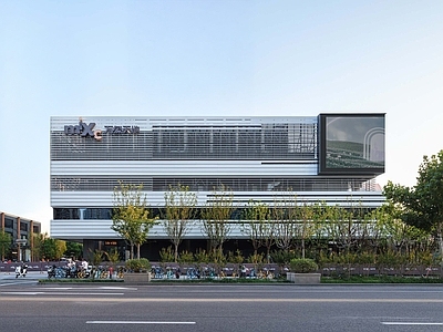 现代街道外景 城市商业街外界 街道日景景观 人行道 道路