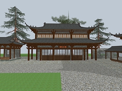 中式古建筑 园林 楼阁