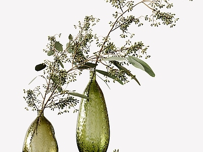 现代法式花艺 花艺摆件 玻璃花瓶 花卉 茶几摆件